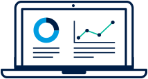 computer with graphs